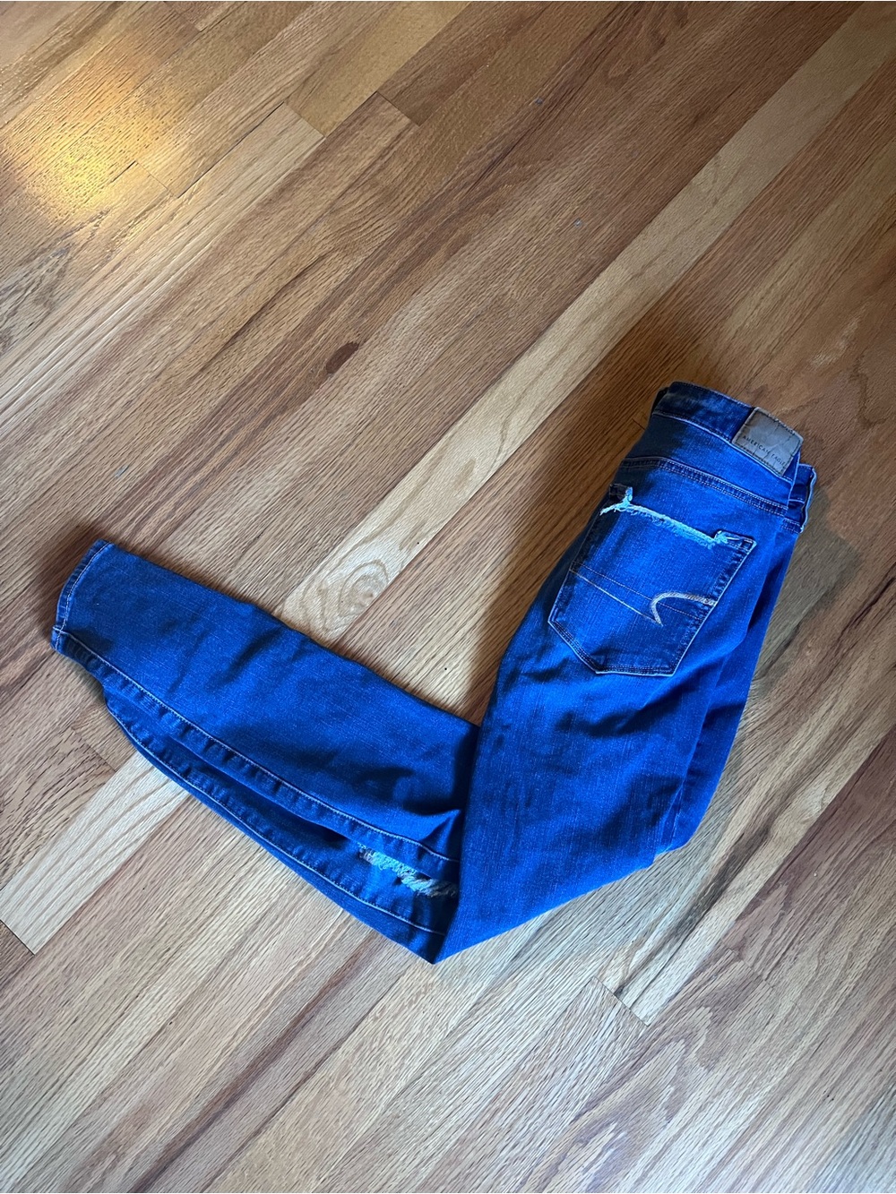 American Eagle Outfitters distressed high-rise jeggings size two